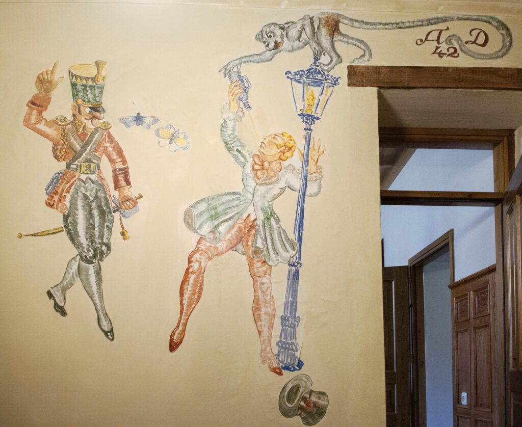 Το δωμάτιο των γερμανικών τοιχογραφιών στην οικία – μουσείο Βενιζέλου