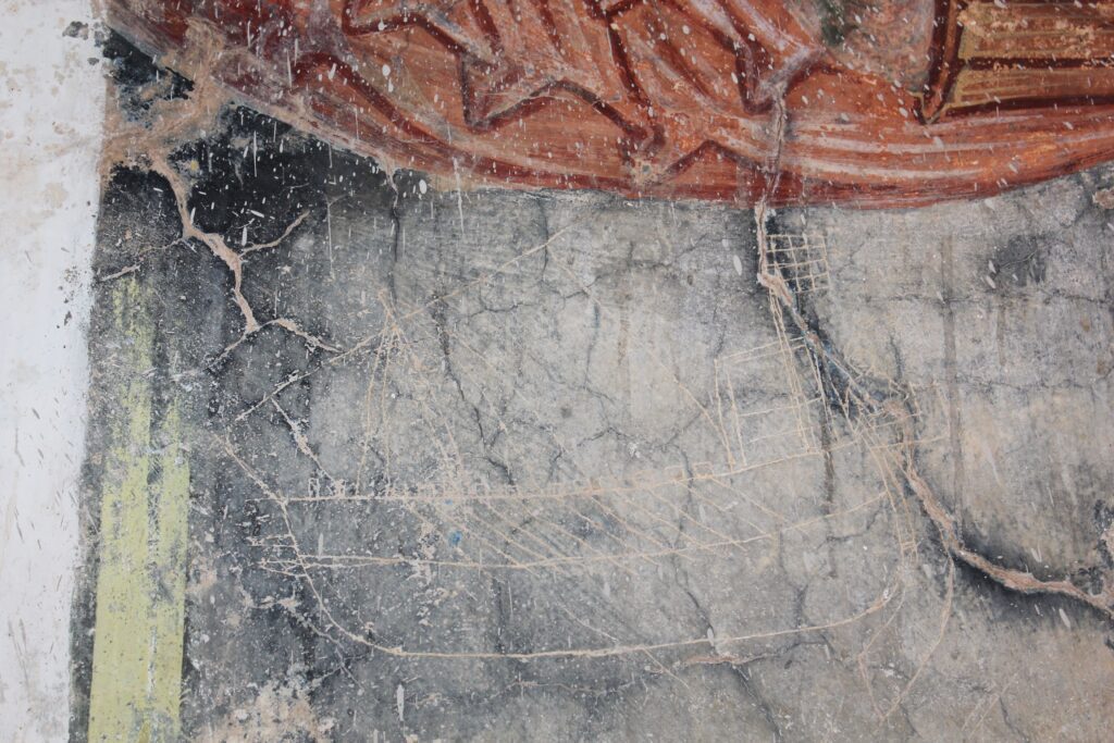 Ναυτικά χαράγματα και χαράγματα ζώων στον ναό Μεταμορφώσεως Σωτήρος (Χριστού) στον Ελαιώνα Μεγάρων